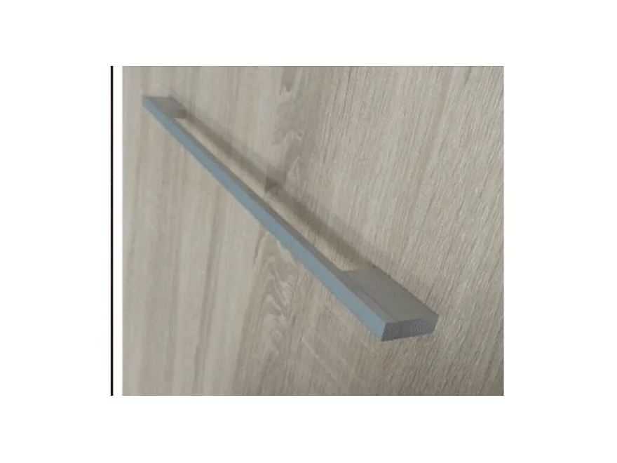 Lit escamotable horizontal 160x200 Angelina-Avec matelas-Encadrement Ciment-Façade Ciment