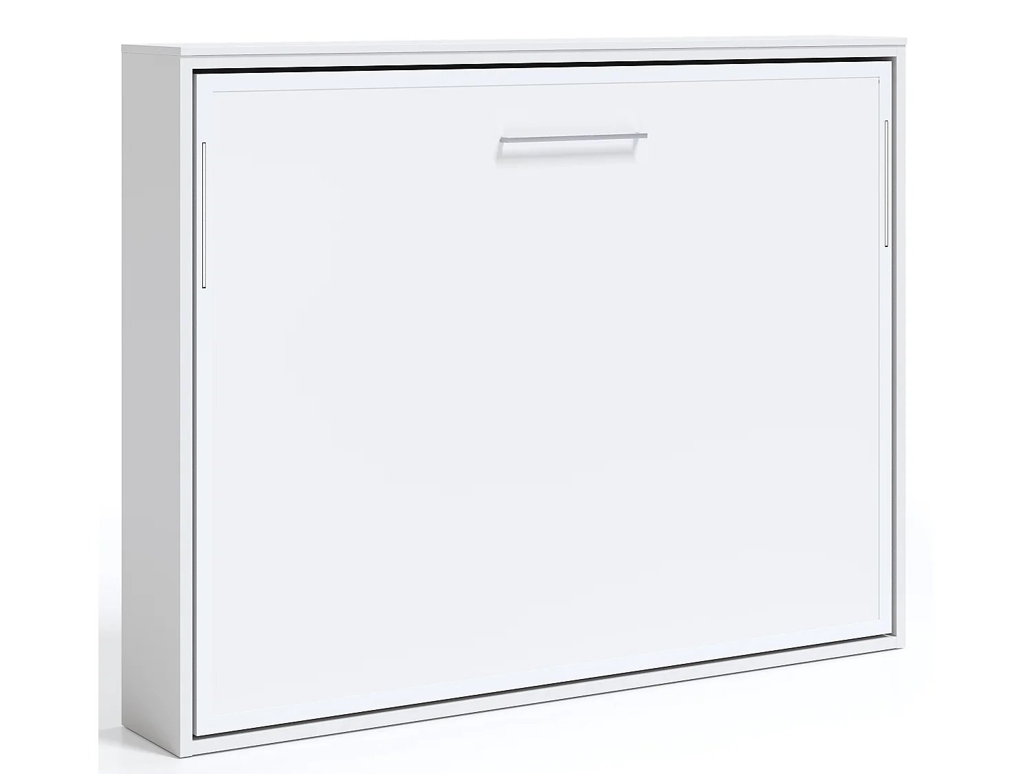 Lit escamotable horizontal 140x200 Angelina-Encadrement Blanc-Façade Blanche