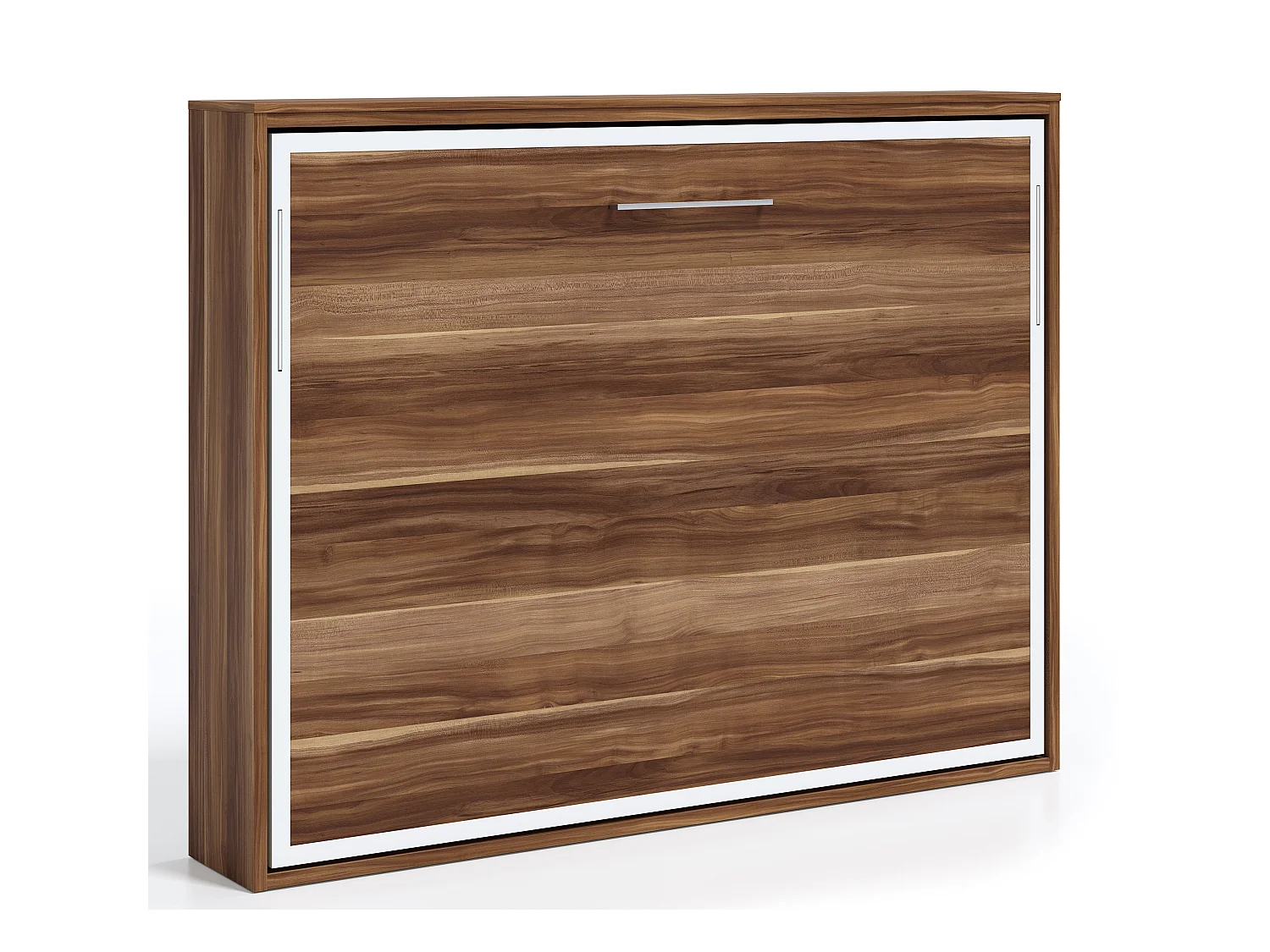 Lit escamotable horizontal 160x200 Angelina-Encadrement Ebene-Façade Ebène