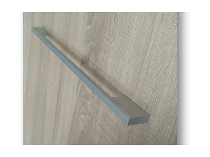 Lit escamotable horizontal 90x190 Angelina-Avec matelas-Encadrement Ciment-Façade Ciment