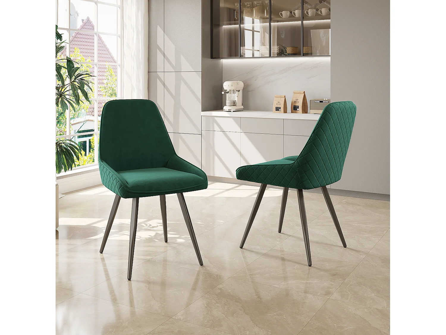 Cadeiras de jantar com encosto (2 peças), cadeira de cozinha