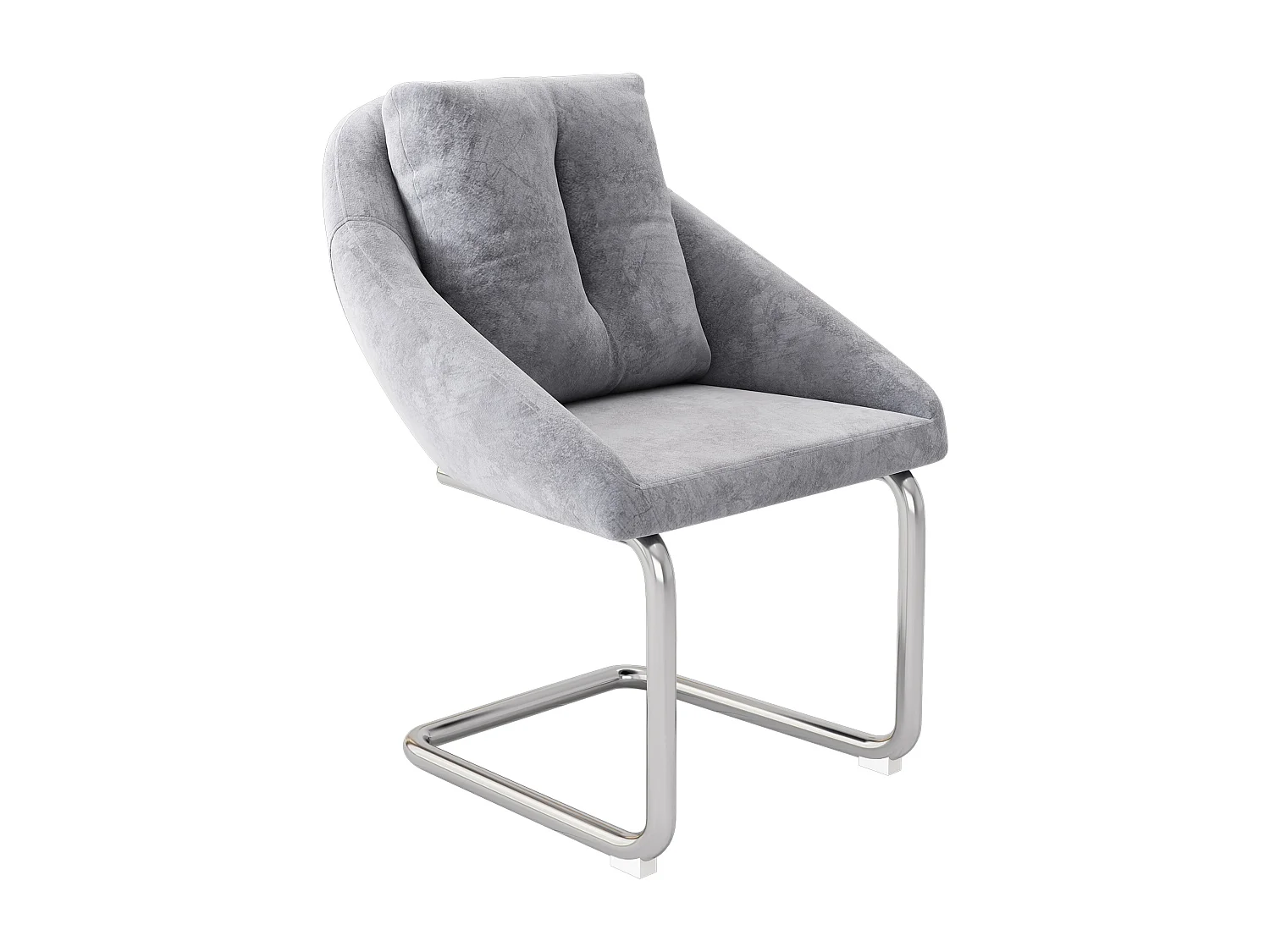 Poltrona giratória de veludo confortável para sala de estar, quarto, design moderno, pernas arqueadas, cinza, conjunto de 4