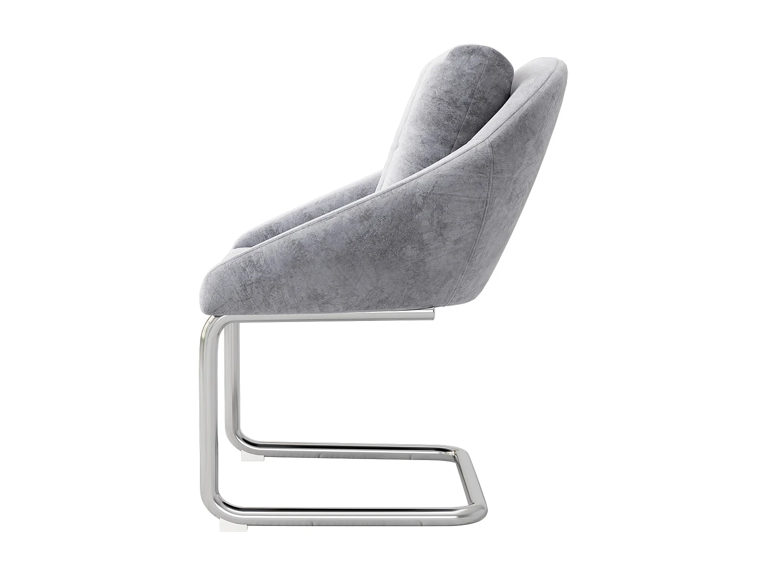 Bequemer Samt-Drehsessel Wohnzimmer Schlafzimmerstuhl modernes Design gewölbte Beine grau 4er-Set