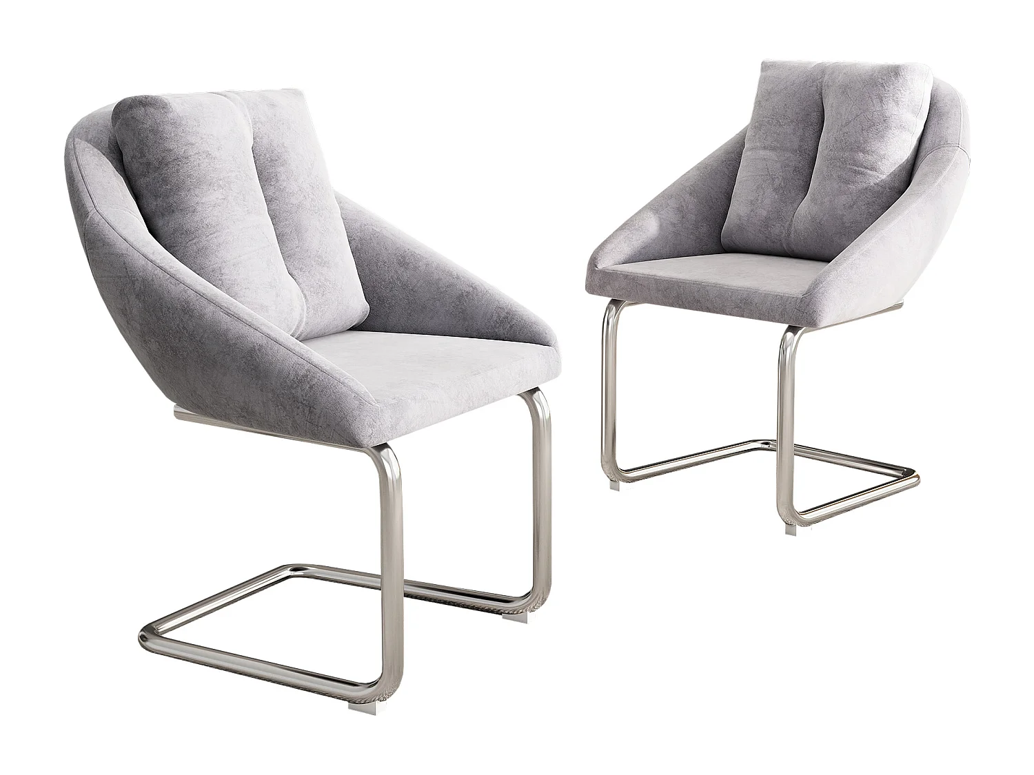 Fauteuil pivotant velours confortable chaise salon chambre design moderne pieds arqués gris