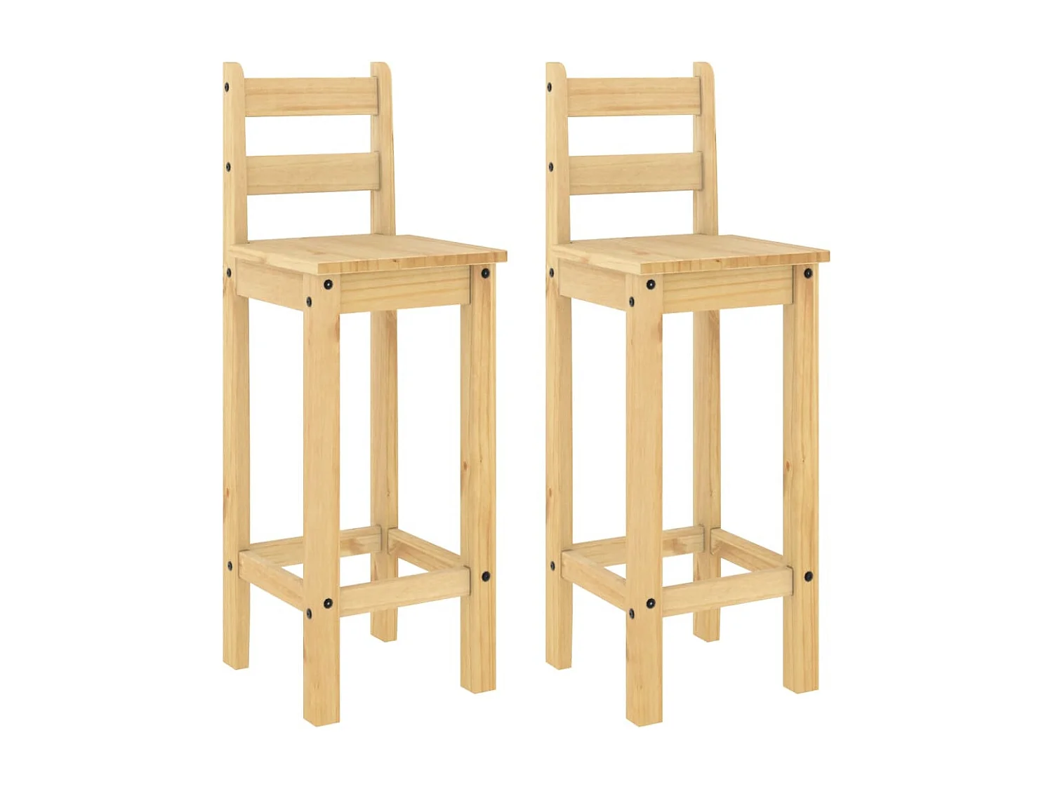 Chaises de bar lot de 2 bois de pin solide FR732290