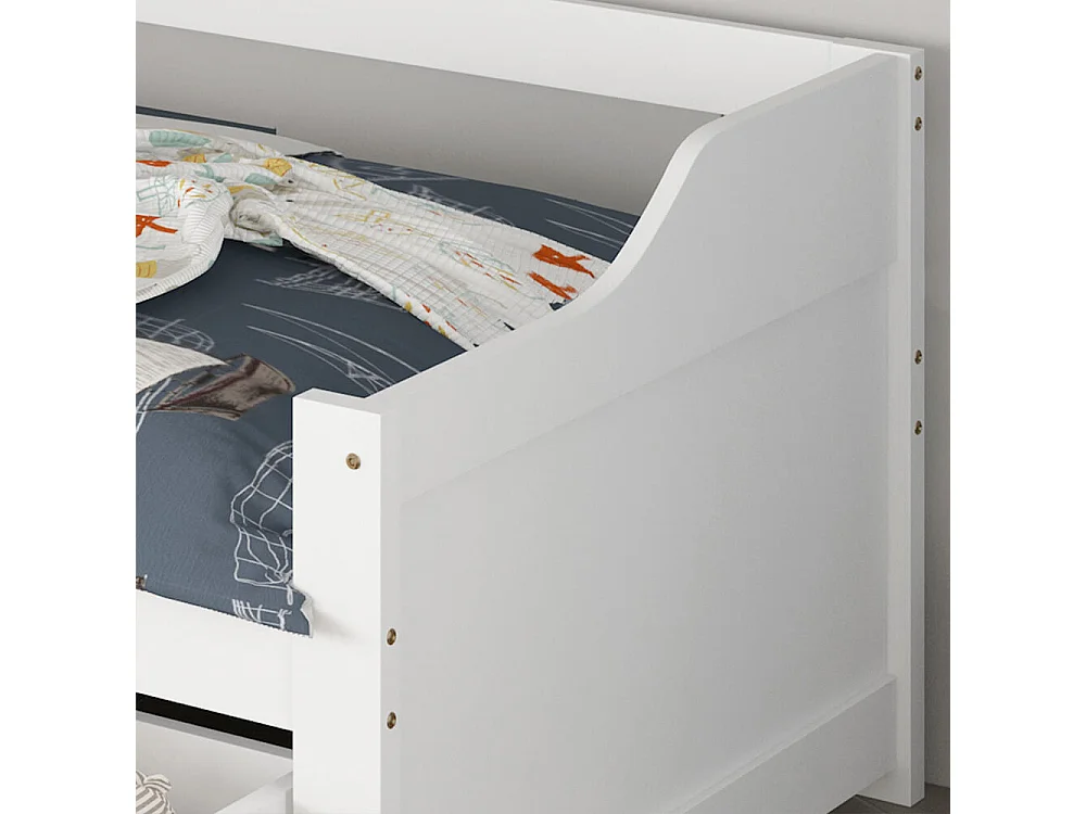 Home Deluxe Lit d'enfant COSMOS avec tiroirs - 90 x 200 cm blanc