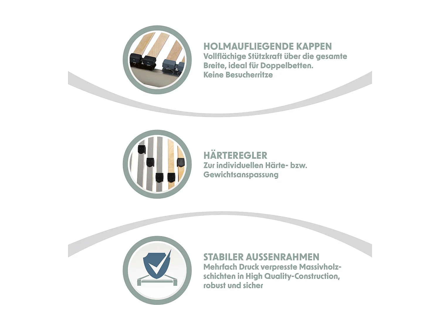 Home Deluxe Sommier à lattes MADO 140 x 200 cm