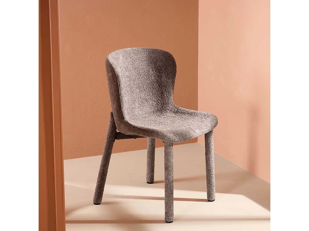 Chaise en tissus bouclette Astoria