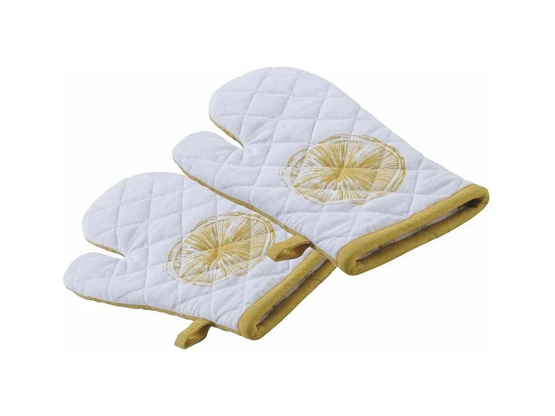Gant de cuisine en coton Citron (Lot de 2)