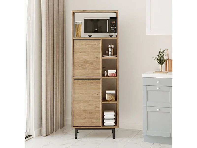 Meuble de cuisine Evelis L60cm Bois clair