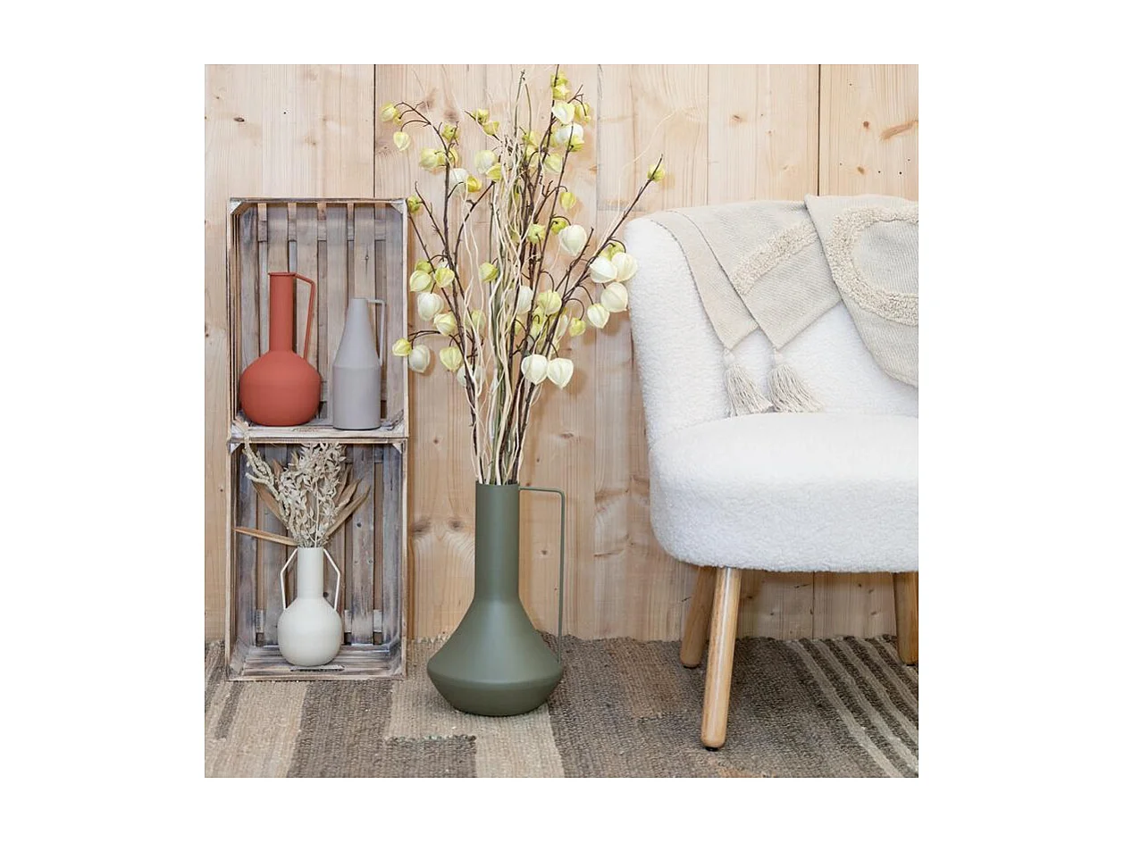 Vase en métal MELTIK Kaki