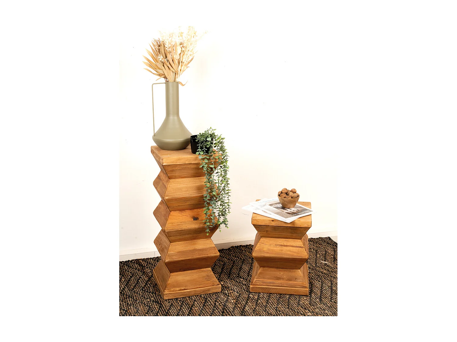 Vase en métal MELTIK Kaki