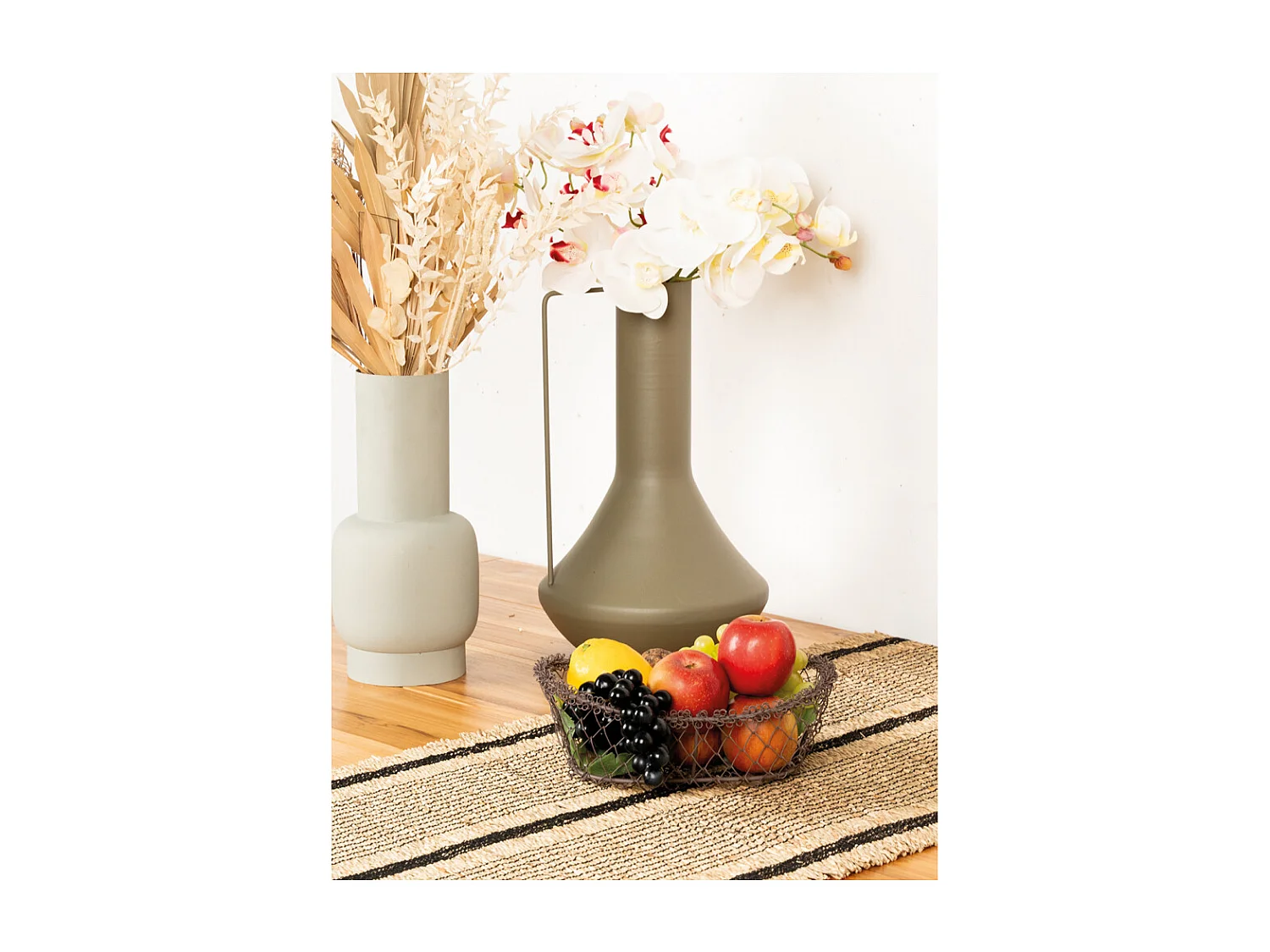 Vase en métal MELTIK Kaki