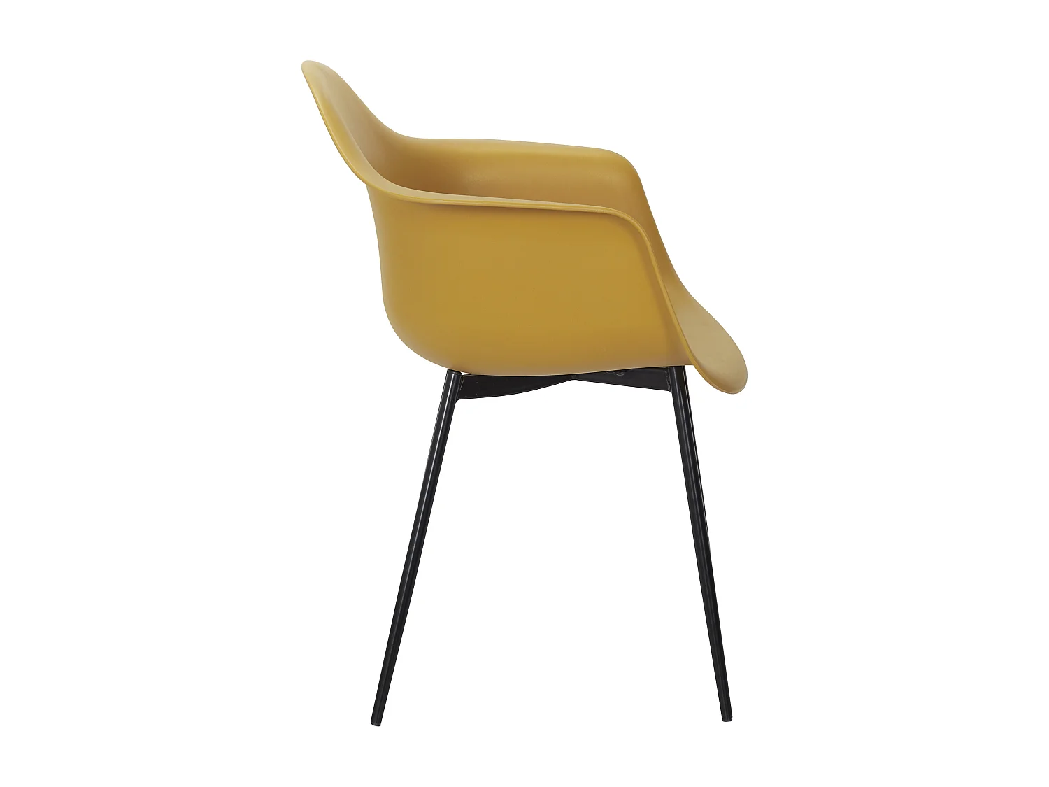 Fauteuil Gustav Jaune - Lot De 4 Jaune, Noir