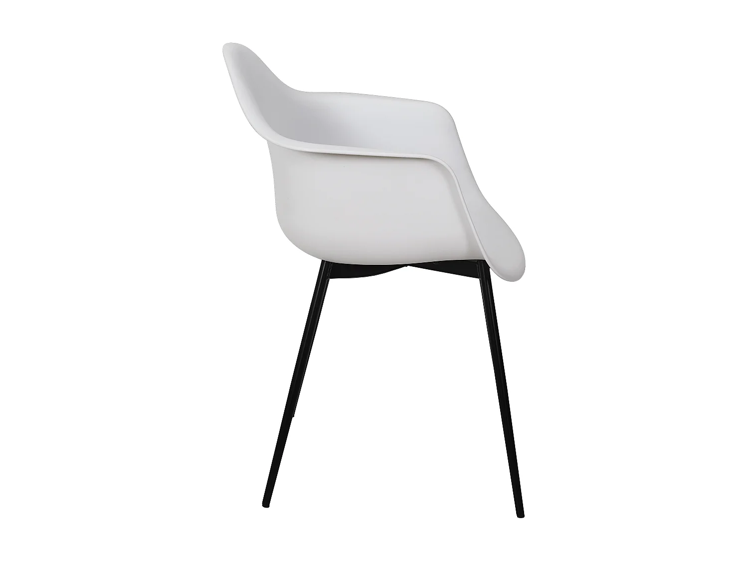 Fauteuil Gustav Blanc - Lot De 4 Blanc, Noir