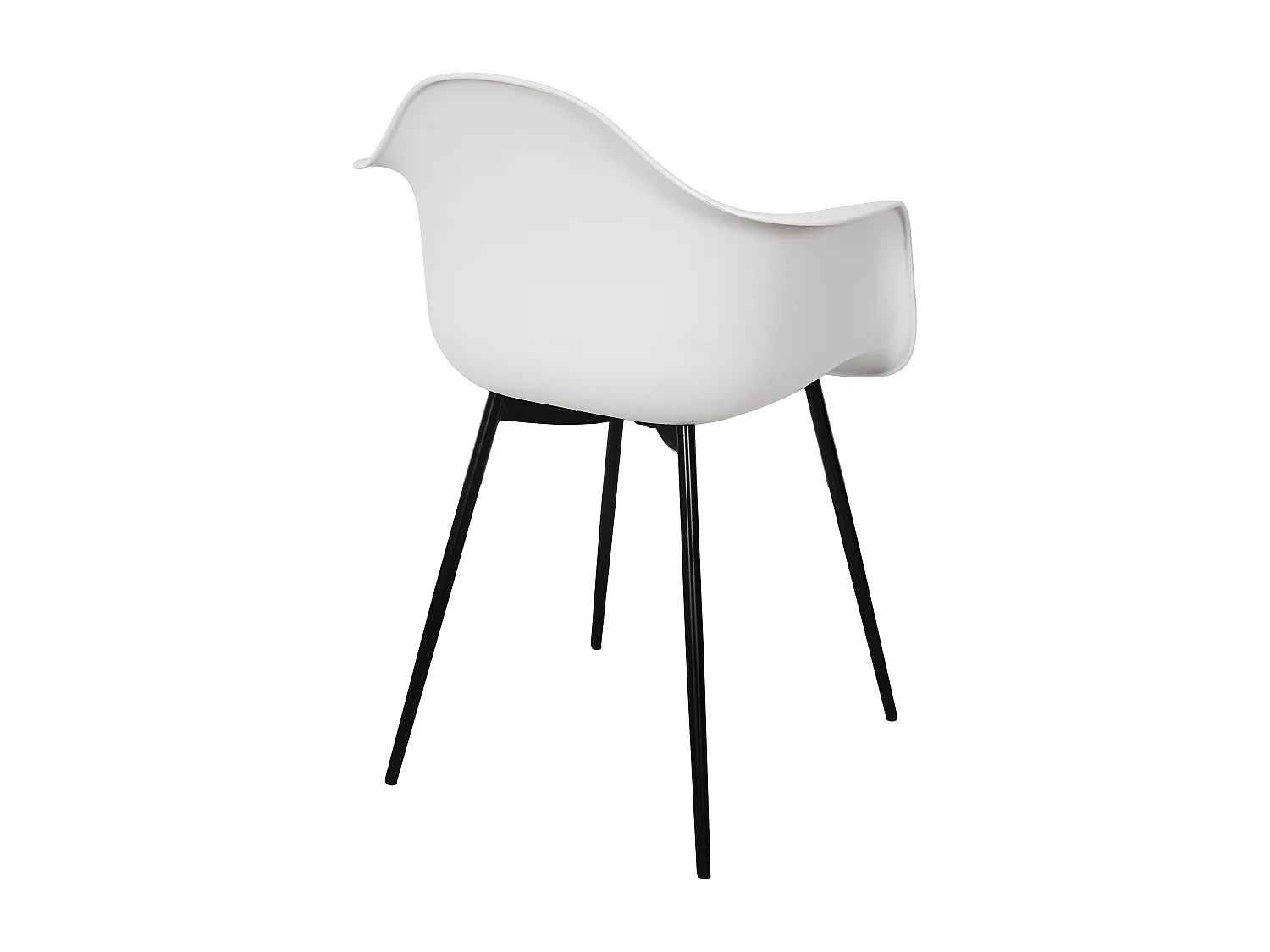 Fauteuil Gustav Blanc - Lot De 4 Blanc, Noir