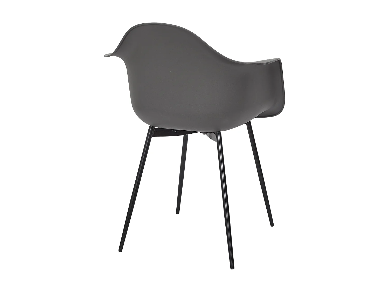 Fauteuil Gustav Gris - Lot De 4 Gris, Noir
