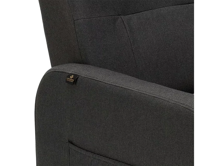 Sillón Relax con reposapiés Anna Design de tela disfruta de la máxima comodidad en casa - Negro