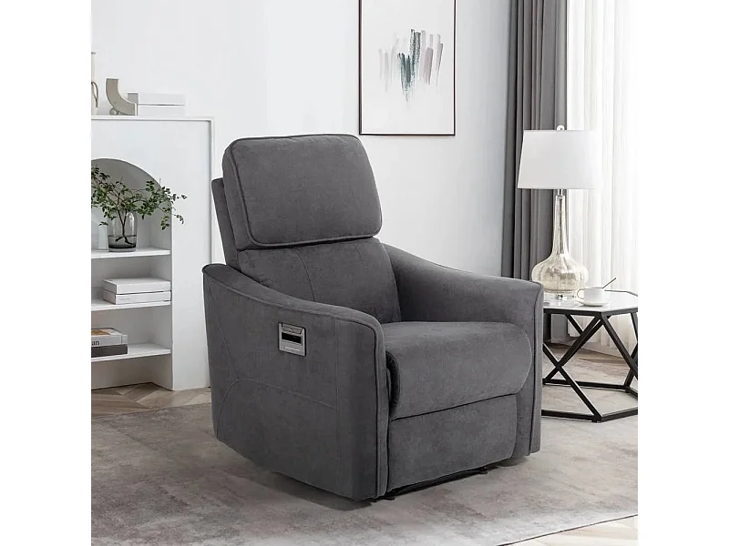 Sillón relax reclinable eléctrico con cargador inalámbrico USB Eleonora