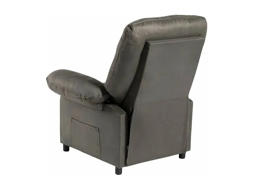 Sillón de relax reclinable con masaje, USB y reposapiés Noemi - Gris Oscuro
