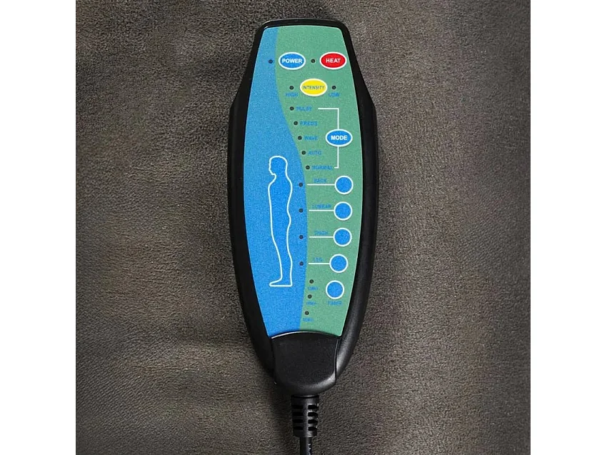 Sillón de relax reclinable con masaje, USB y reposapiés Noemi - Gris Oscuro