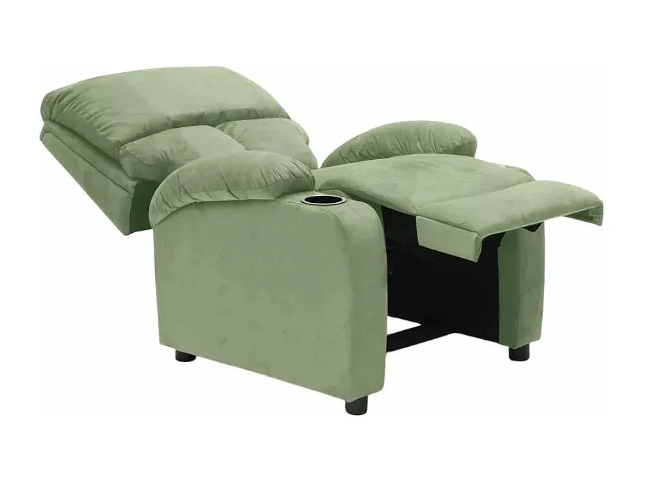 Poltrona reclinabile con poggiapiedi e portaoggetti Caronte