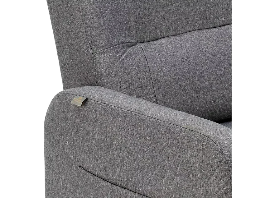 Poltrona reclinabile in tessuto con ruote e poggiapiedi Altair