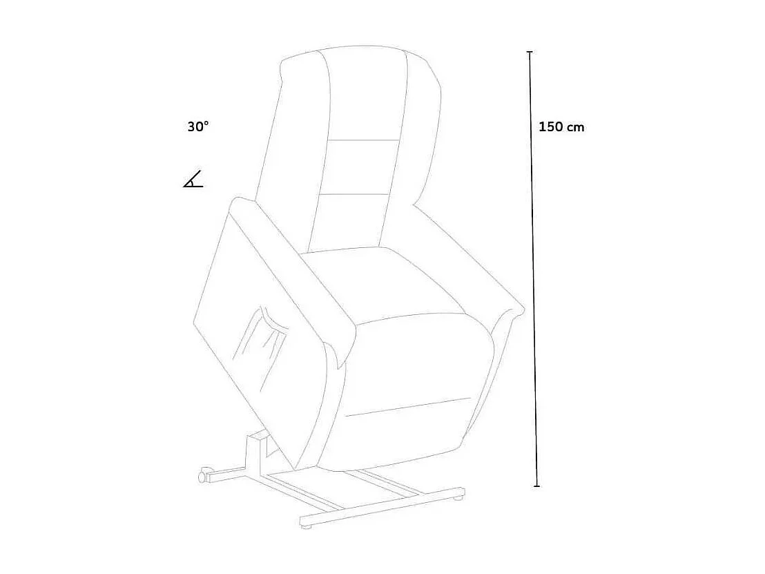 Emma Plus Stoff 2-motoriger elektrischer Liftsessel für ältere Menschen - Grau