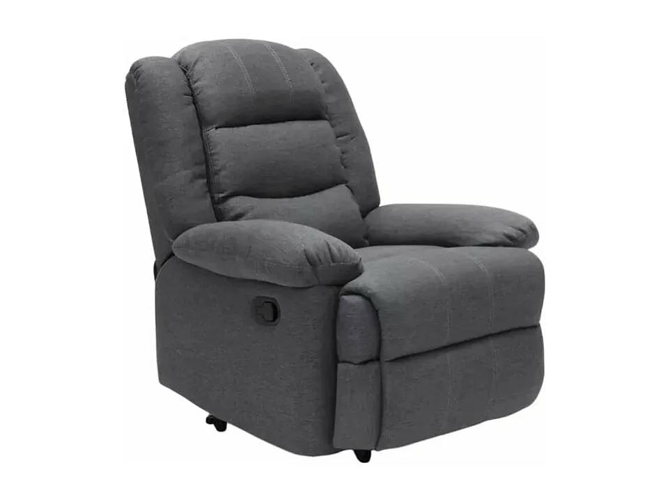 Poltrona reclinabile poggiapiedi e ruote in tessuto design Centauro