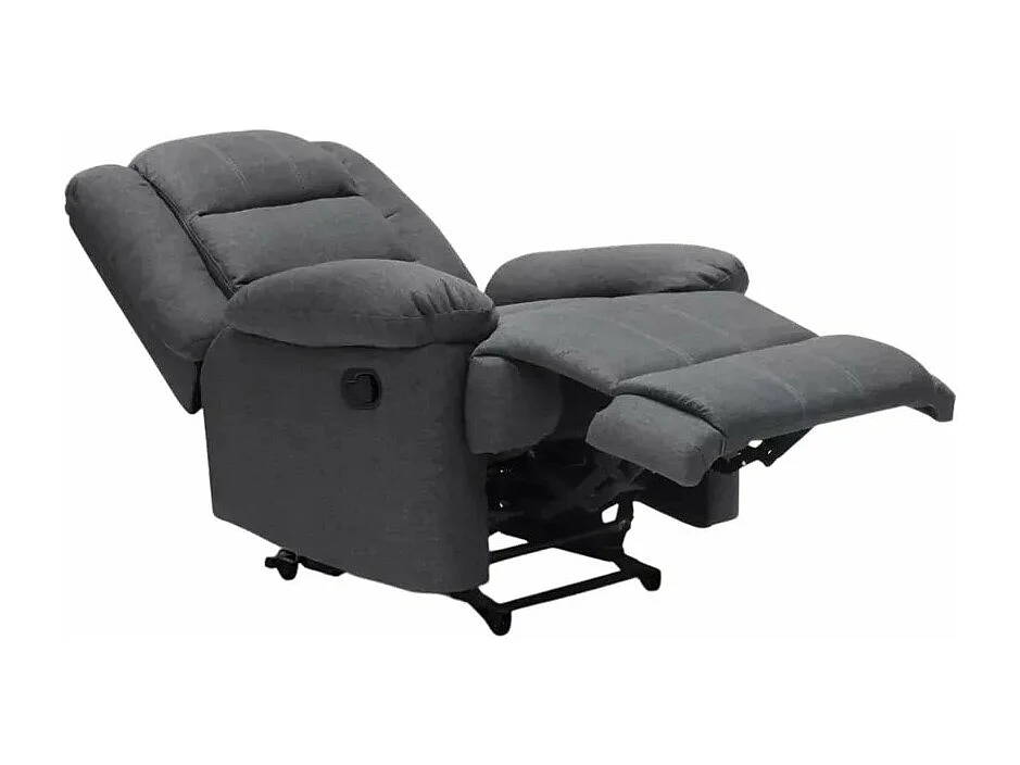 Poltrona reclinabile poggiapiedi e ruote in tessuto design Centauro