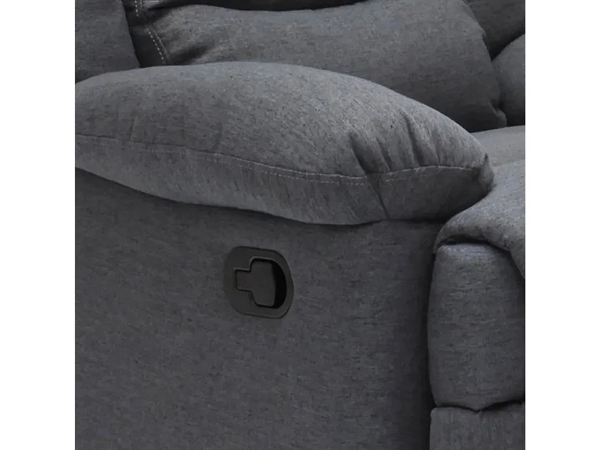 Poltrona reclinabile poggiapiedi e ruote in tessuto design Centauro