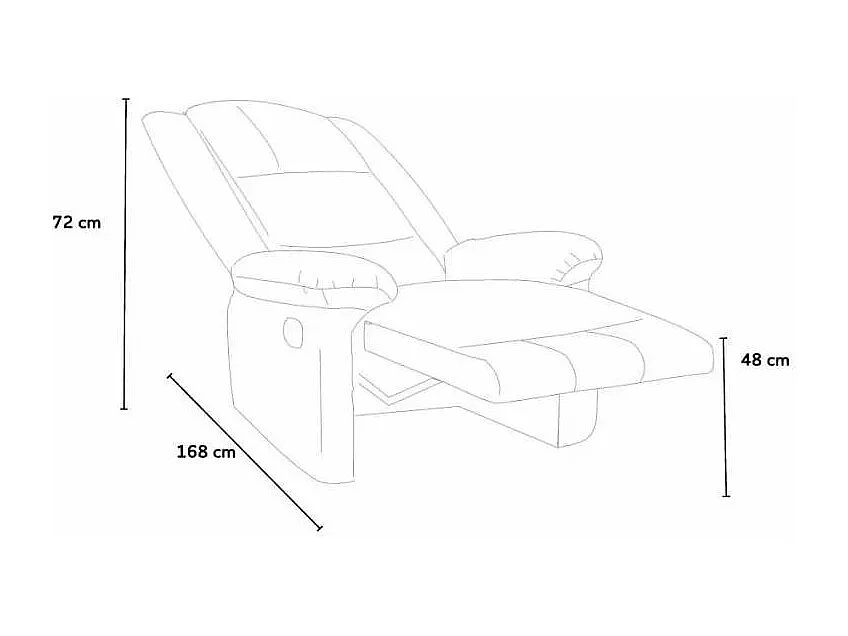 Maura Klappbarer Entspannungssessel mit Fußstütze 4 Räder - Grau