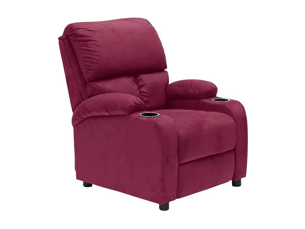 Sillón relajante reclinable reposapiés portaobjetos Laura Light - Rosa