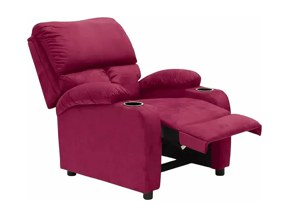 Sillón relajante reclinable reposapiés portaobjetos Laura Light - Rosa