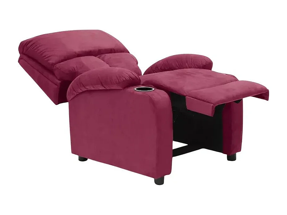 Sillón relajante reclinable reposapiés portaobjetos Laura Light - Rosa