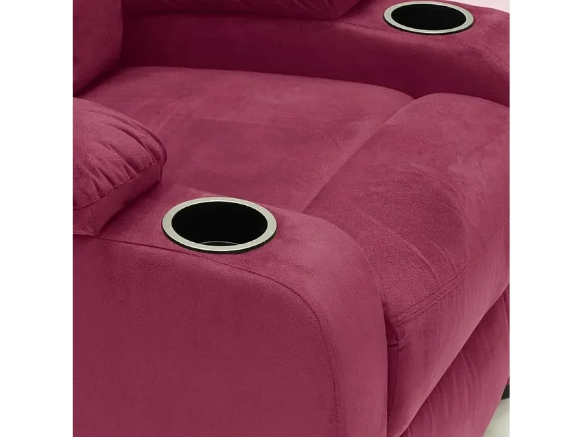Sillón relajante reclinable reposapiés portaobjetos Laura Light - Rosa