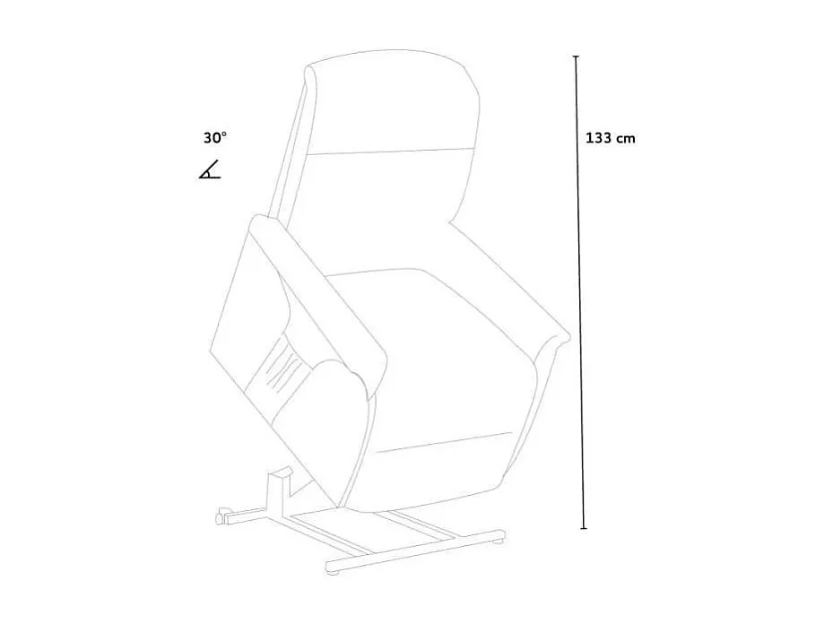 Elektrischer Relaxsessel mit Aufstehhilfe für Senioren Giorgia Fx - Grau