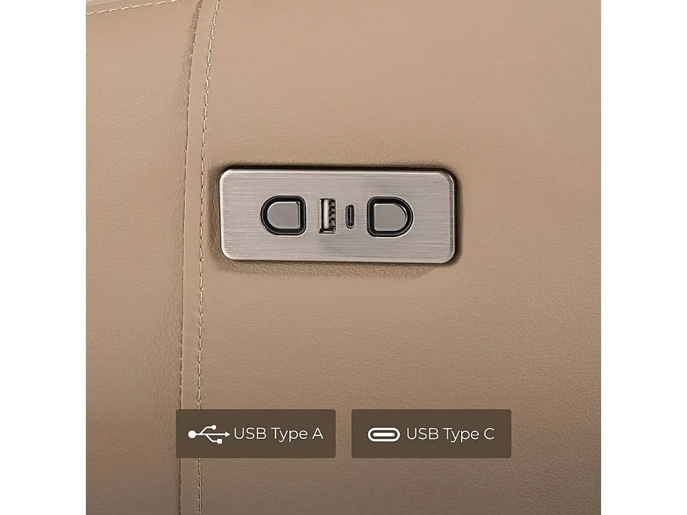 Poltrona relax elettrica reclinabile moderna con USB Pallas