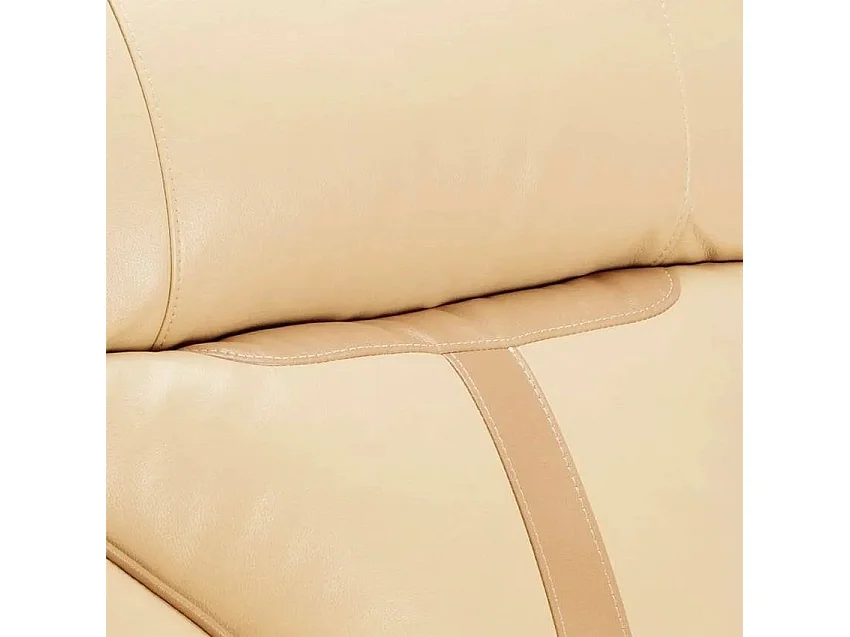 Relax Schaukelsessel Sissi mit Fußstütze und 360-Drehung, Kunstleder - Beige