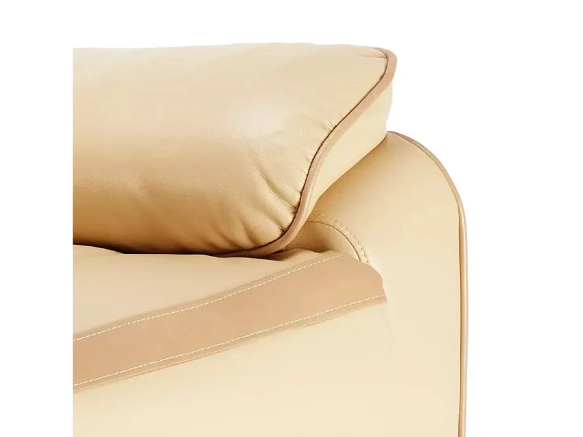 Relax Schaukelsessel Sissi mit Fußstütze und 360-Drehung, Kunstleder - Beige