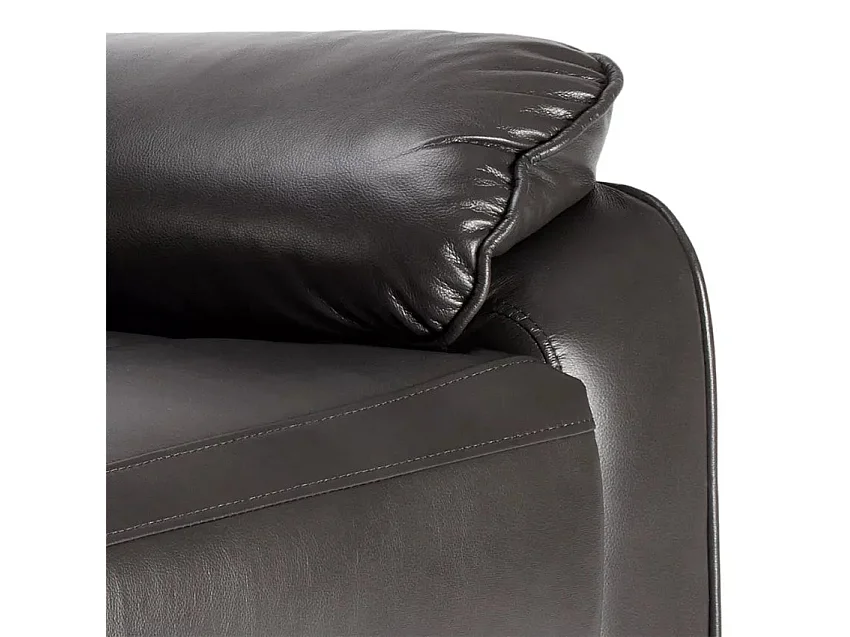 Sillón reclinable relax con mecedora y rotación de 360 en polipiel Sissi - Gris Oscuro