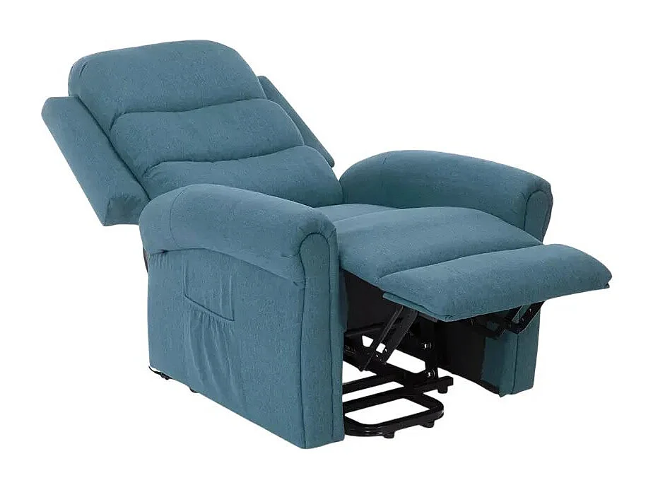 Silla de relajación eléctrica, masaje y calefacción con ruedas Victoria - Azul