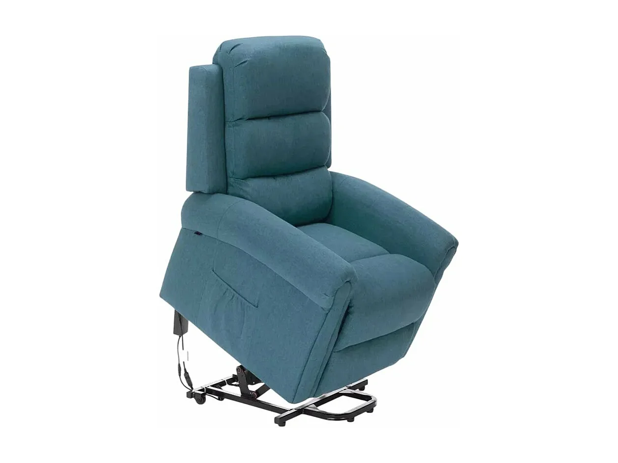 Silla de relajación eléctrica, masaje y calefacción con ruedas Victoria - Azul