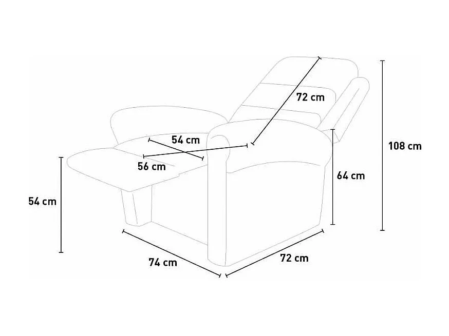 Silla de relajación eléctrica, masaje y calefacción con ruedas Victoria - Azul