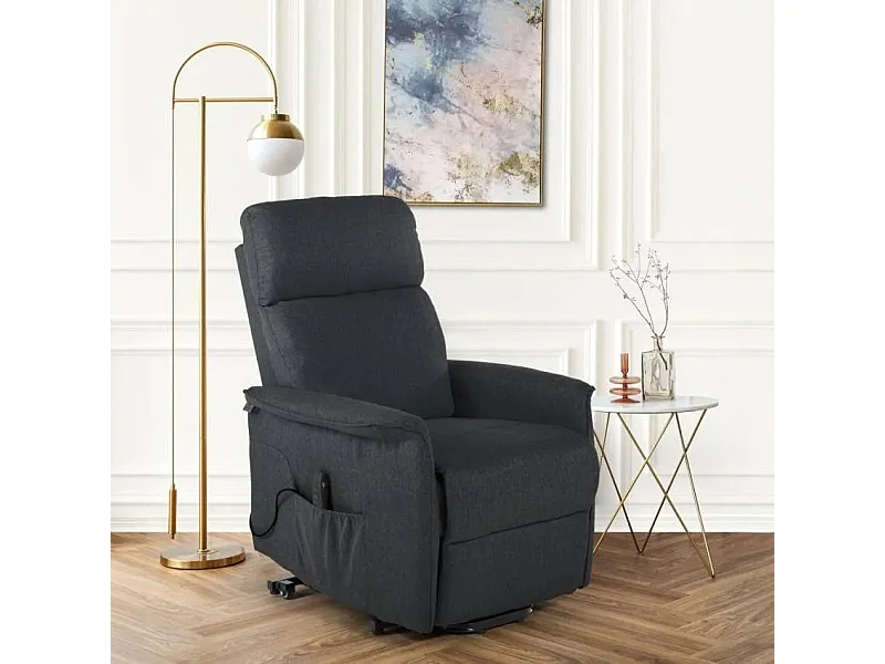 Sillón Relax eléctrico para personas mayores con elevador USB ruedas Giorgia Tech - Negro