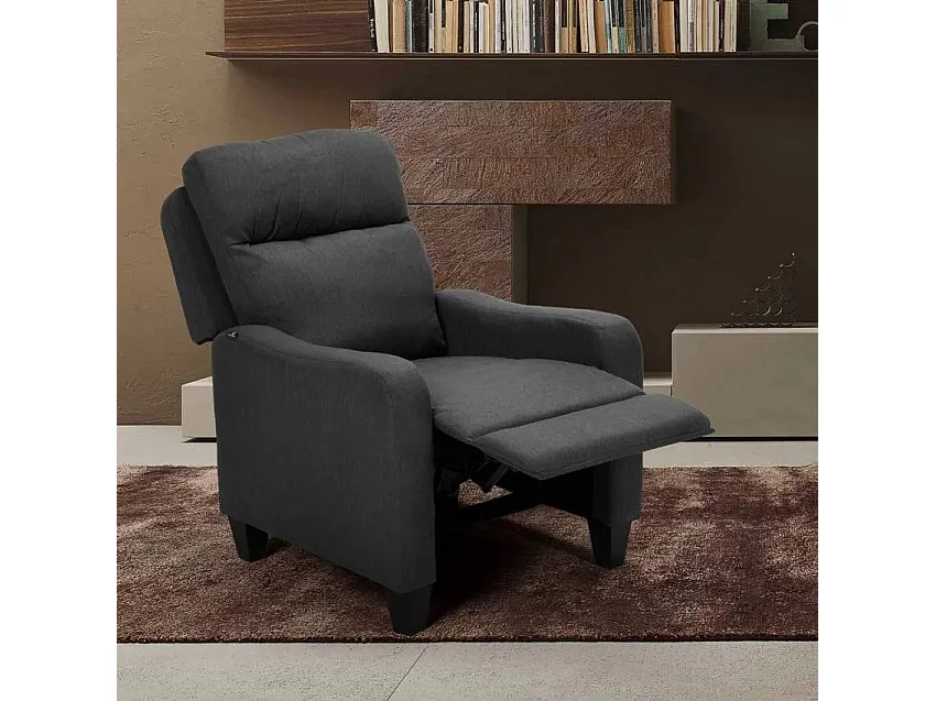 Poltrona reclinabile poggiapiedi in tessuto design moderno Betelgeuse