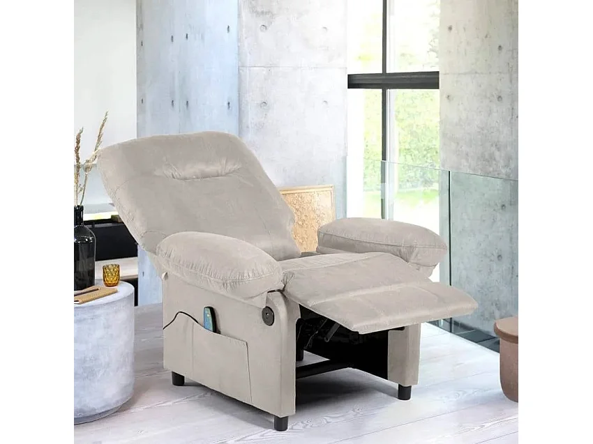 Poltrona relax elettrica massaggiante con ruote e USB Arcturus