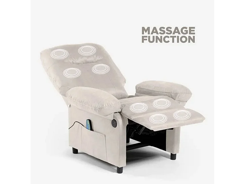 Poltrona relax elettrica massaggiante con ruote e USB Arcturus