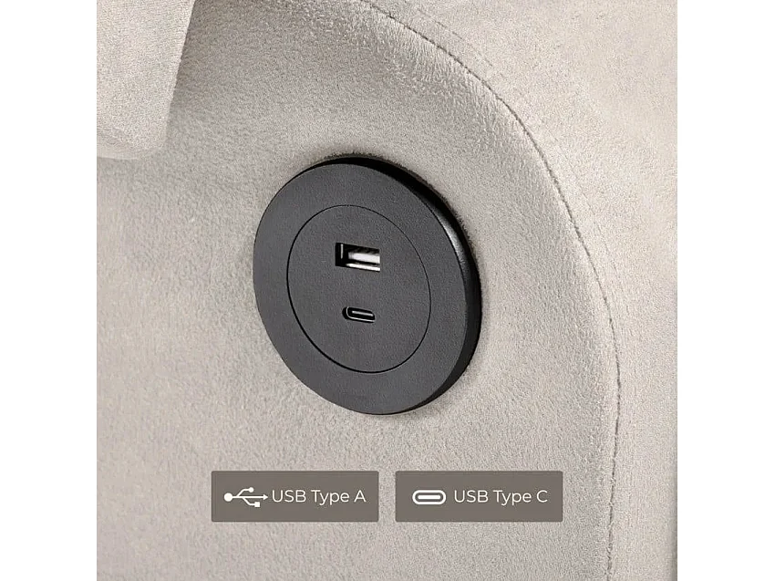 Poltrona relax elettrica massaggiante con ruote e USB Arcturus