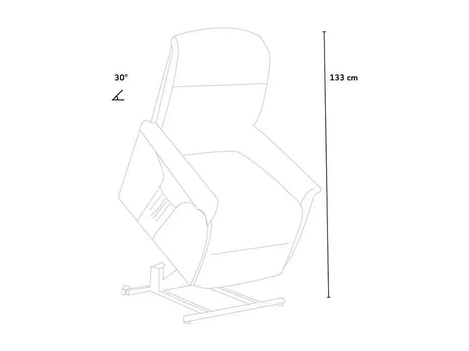 Sillón Relax Reclinable Eléctrico con Sistema Power-Lift Giorgia máximo confort y tecnología avanzada - Gris